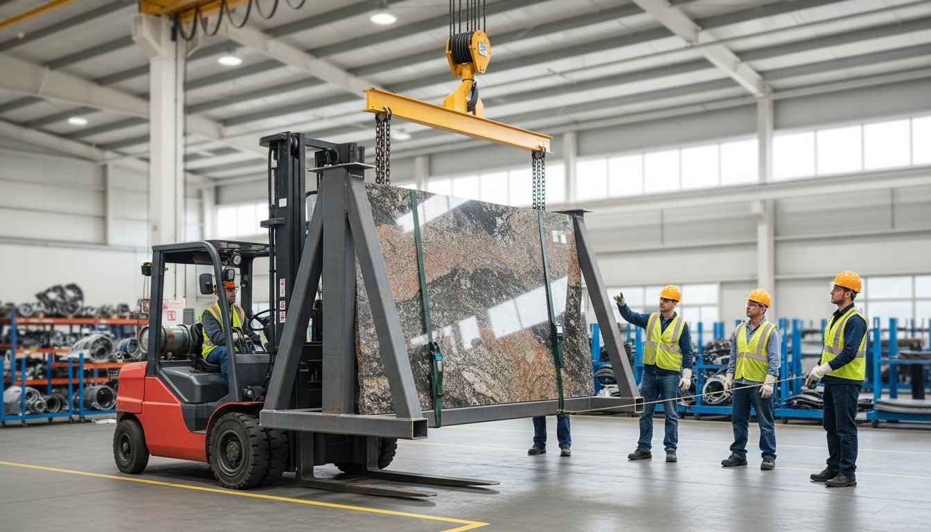 a frame granite transport