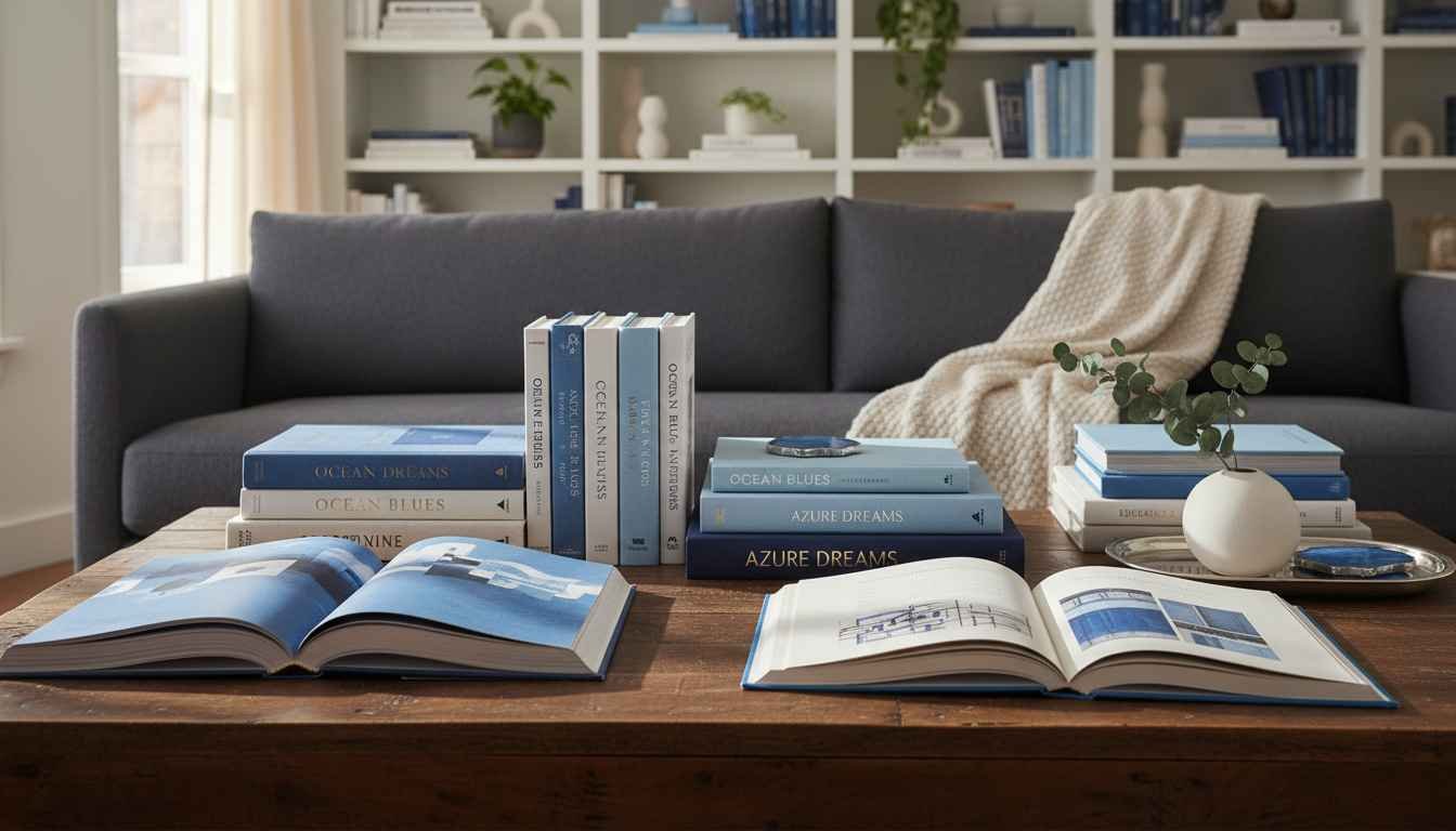 blue decor books