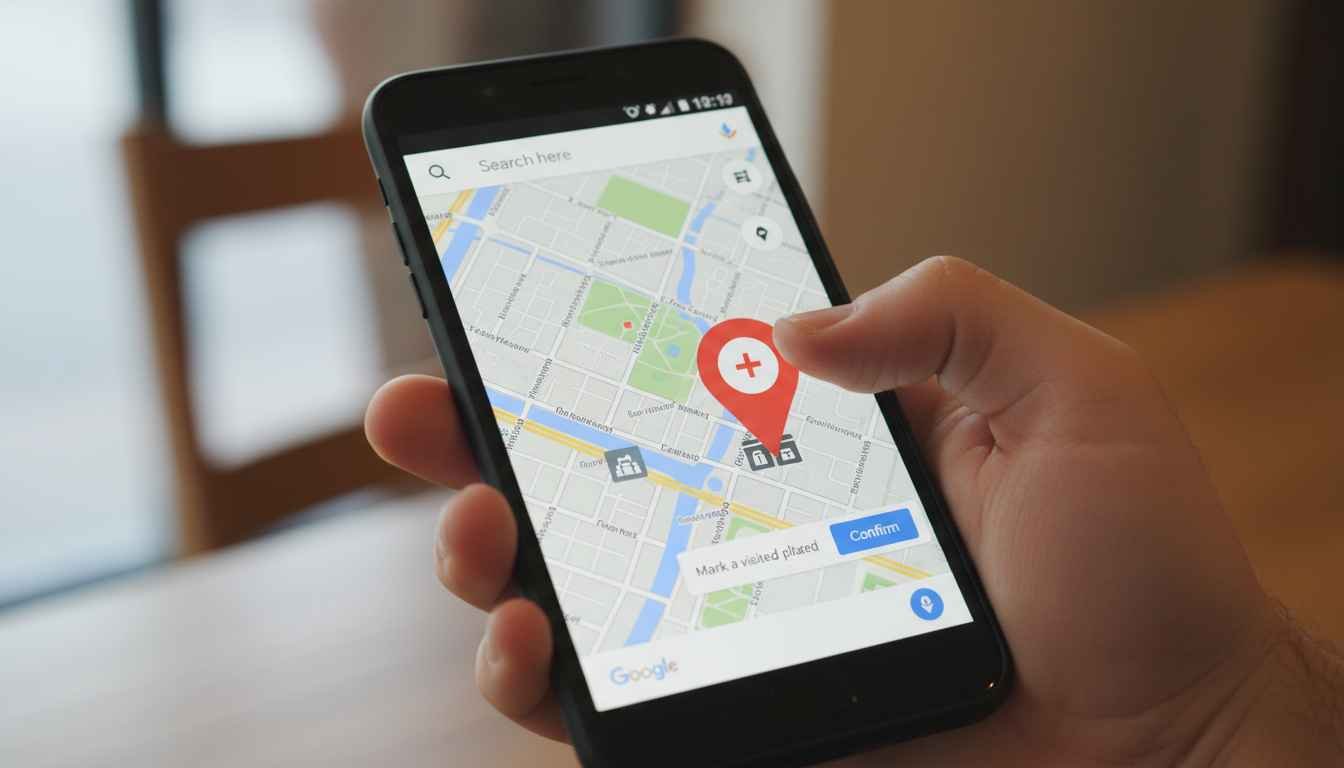 how to add visited places on google maps